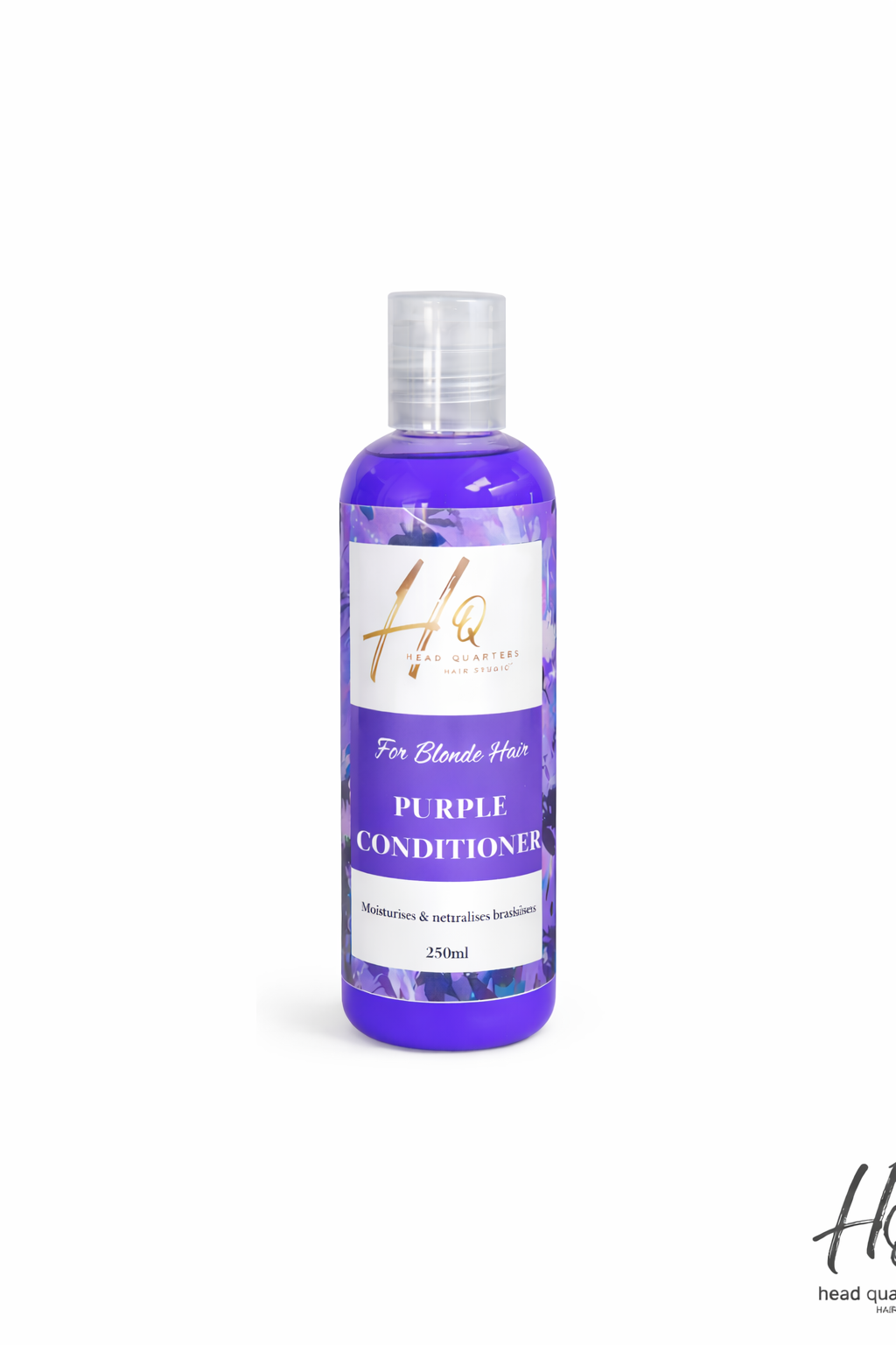 HQ Purple Conditioner - Professional Toning Conditioner for Blonde, Highlighted & Grey Hair - Head Quarters Hair Design