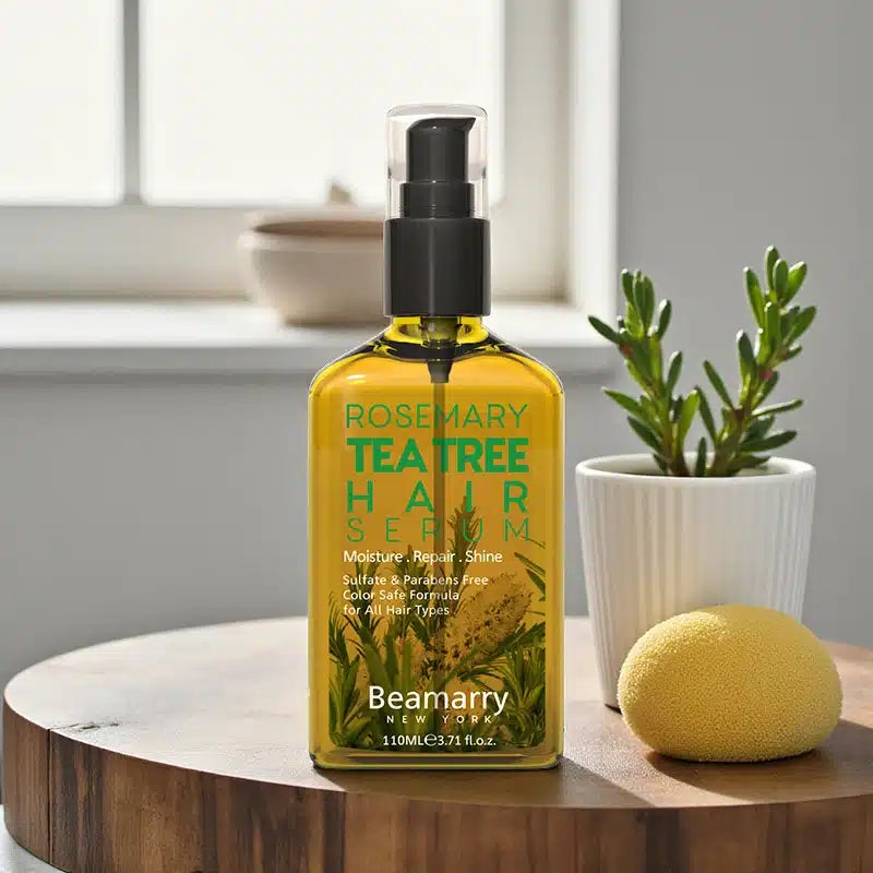 Beamarry Rosemary Tea Tree Hair Oil 110ml - Moisture, Repair & Shine Treatment - Head Quarters Hair Design