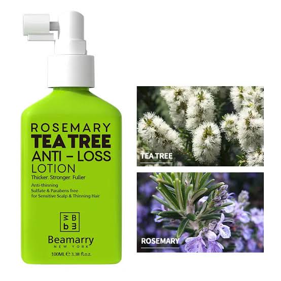 Beamarry Rosemary Tea Tree Anti-Loss Scalp Lotion 100ml - Professional Hair Thickening Treatment - Head Quarters Hair Design