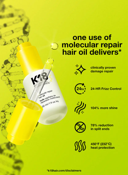 K18 Molecular Repair Hair Oil — Weightless Repair & Shine - Head Quarters Hair Design