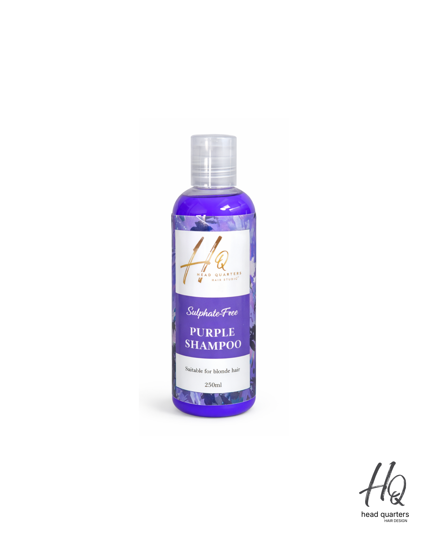 HQ Purple Shampoo - Professional Toning Shampoo for Blonde, Highlighted & Grey Hair - Head Quarters Hair Design